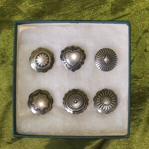 Sterling Silver Native American Button Covers